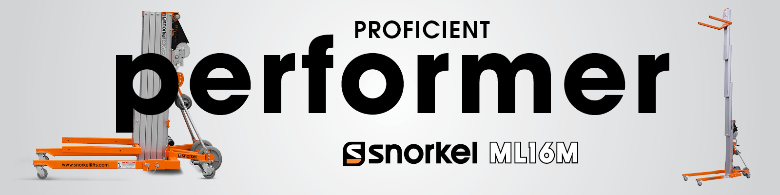 Proficient Performer - Snorkel ML16M mini material lift