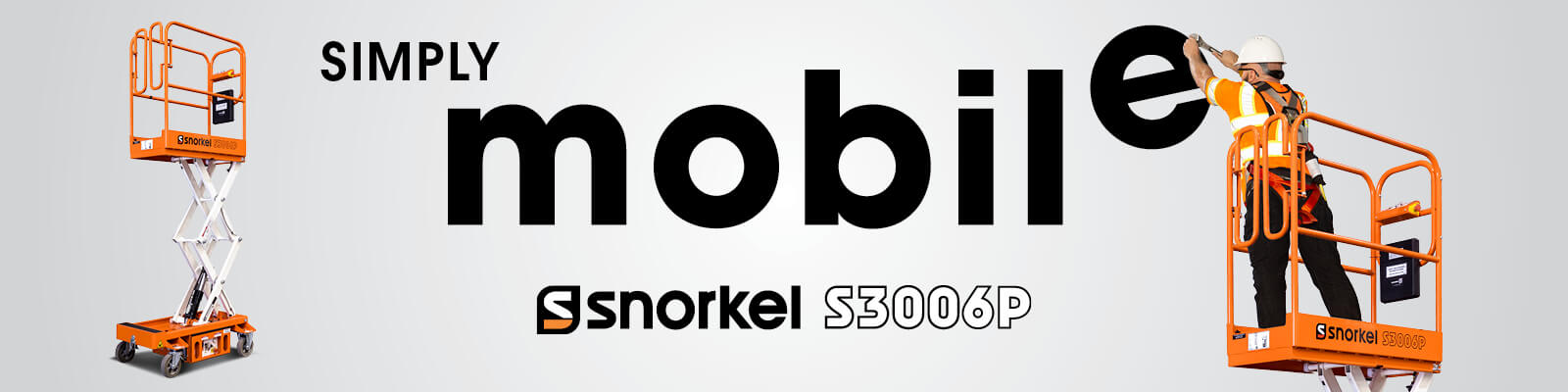 Simply Mobile -Snorkel S3006P push around scissor lift