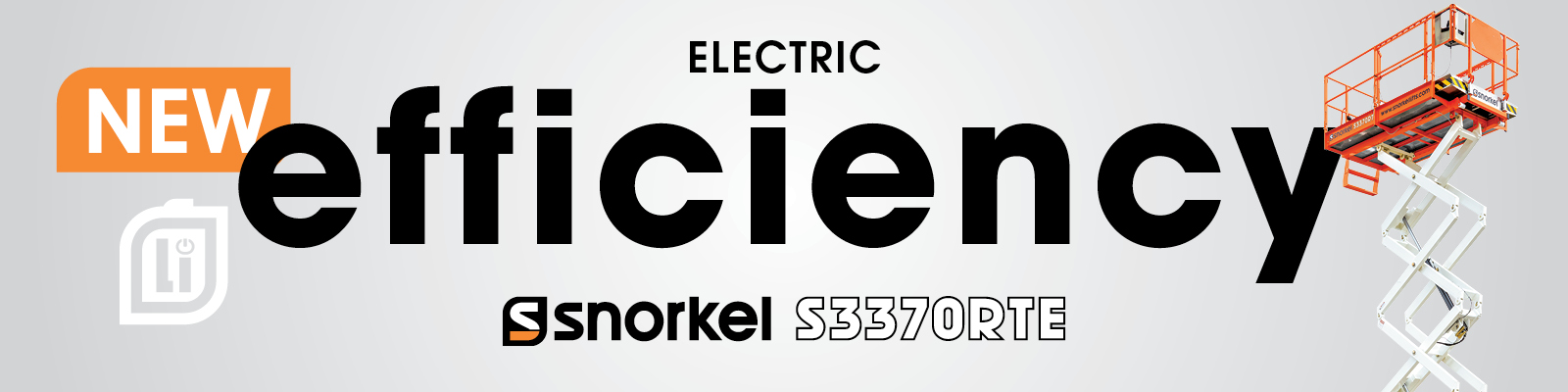 Electric Efficiency Snorkel S3370RTE rough terrain electric scissor lift