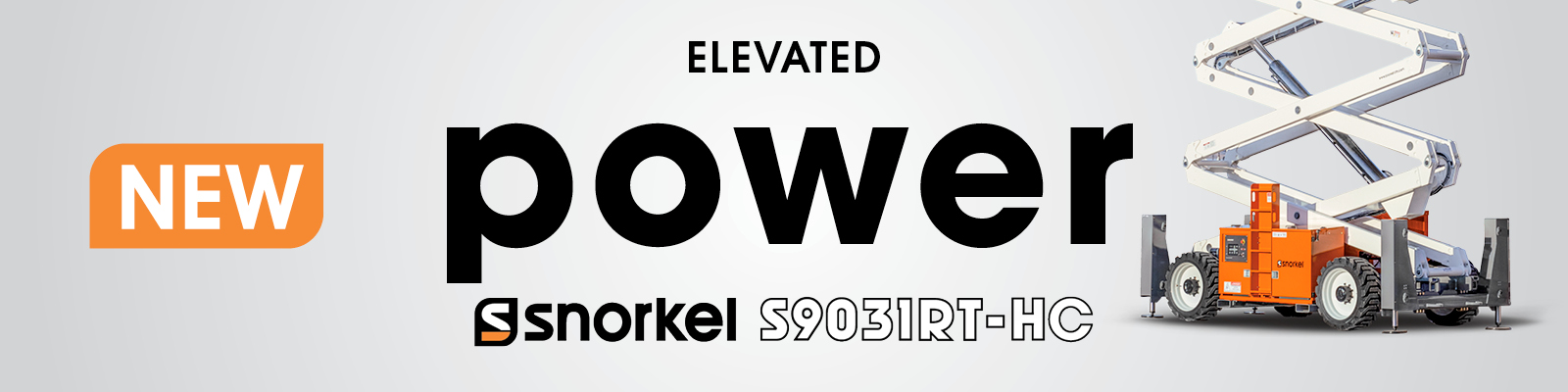 Elevated Power Snorkel S9031RT-HC rough terrain scissor lift