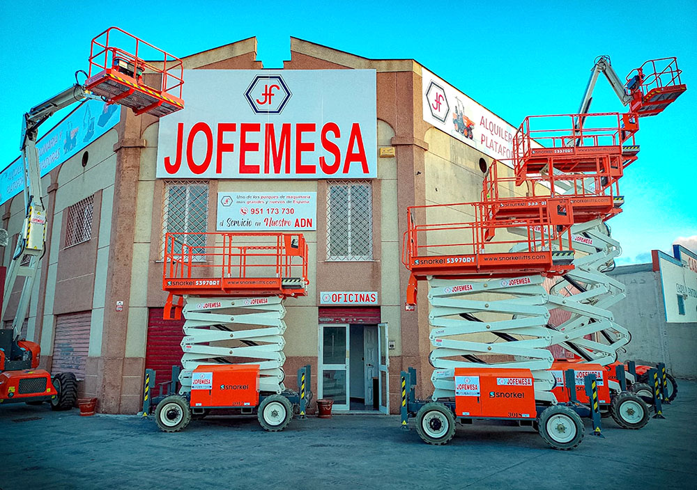 Snorkel Booms and Scissors at JOFEMESA Ready to Rent
