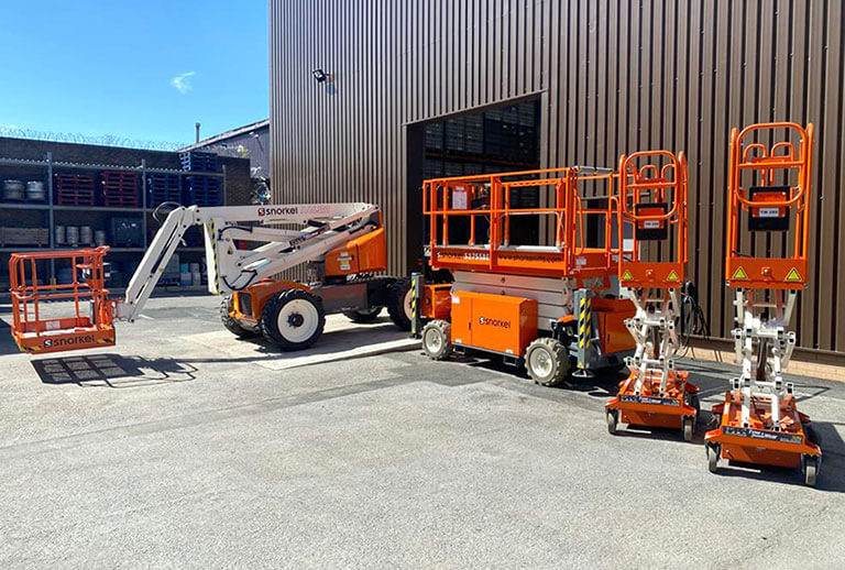 Snorkel lifts ready to rent at Tyne & Wear Access