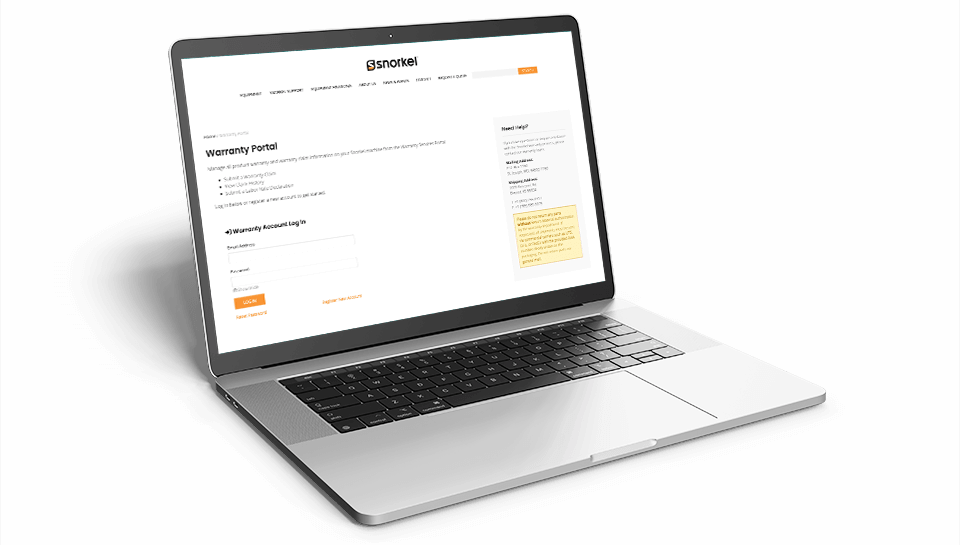 Snorkel™ Launches New Online Warranty Services